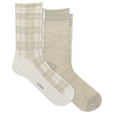 Two pairs of crew socks from k.bel1, displayed overlapping on a solid white background.