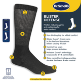 Black sock with Dr. Scholl's blister defense features on a white background thumbnail