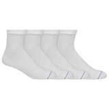 Four pairs of white quarter socks displayed side by side. thumbnail