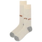 Pair of socks with a design on a white background thumbnail