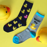 Women's novelty HOTSOX with duck-themed motifs. thumbnail