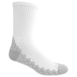 White sock with gray toes and heels on a white background thumbnail