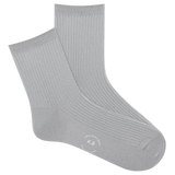 Pair of metallic silver socks on a white background thumbnail