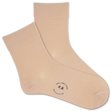 K.Bell striped and solid microfiber crew socks in various colors and patterns on a white background