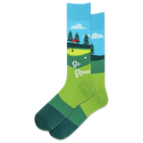 HOTSOX Men's Go Green Crew Socks